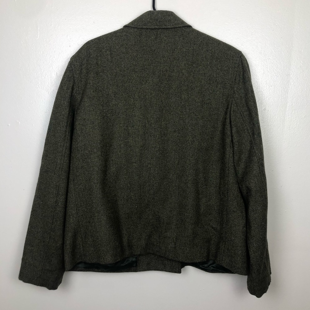 Ralph Lauren Tweed Green Blazer Jacket - Picture 4 of 5